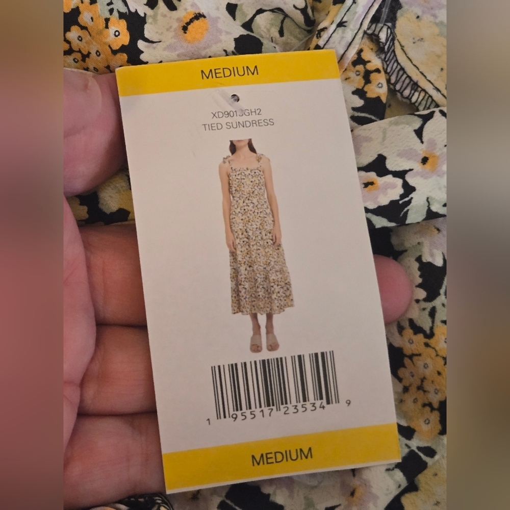 Sanctuary Floral Maxi Sundress with Tie Straps Medium NWT (6126) - Picture 4 of 7